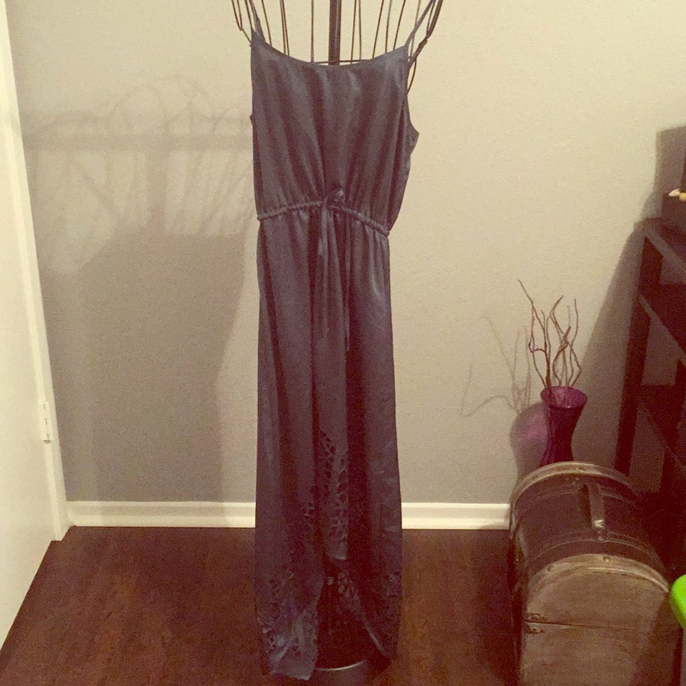 High-Low Satin Dress